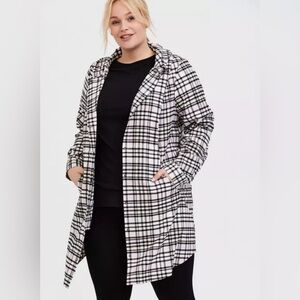 Torrid Flannel Hooded Anorak Large but would fit XL/1X